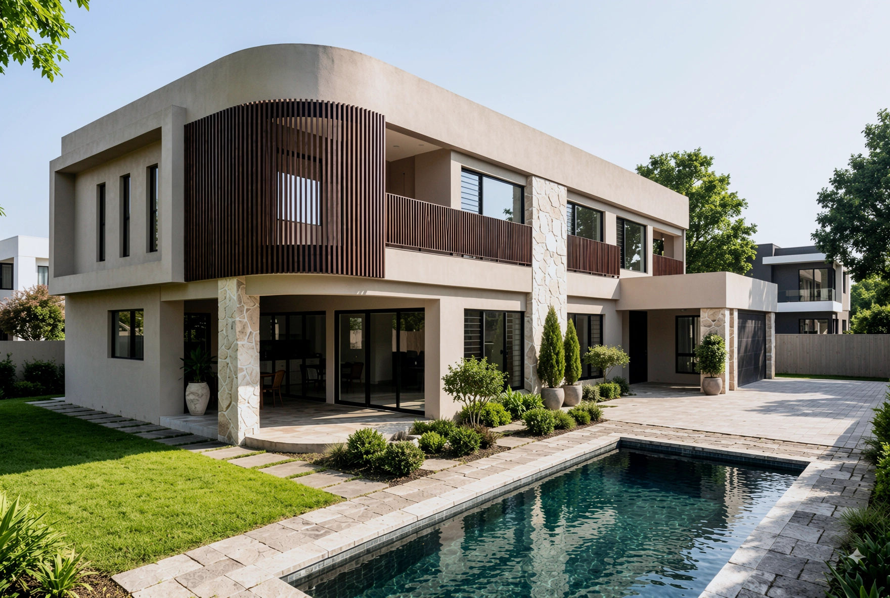 Artist's impression of the new Ownit Homes double-storey display home at 158 Rode Road, Wavell Heights