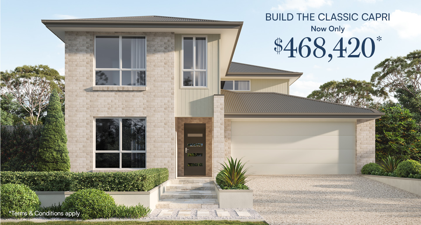 Capri Classic facade and inclusions offer priced at $468,420