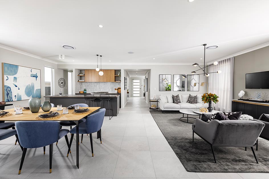 Capri kitchen family and living area